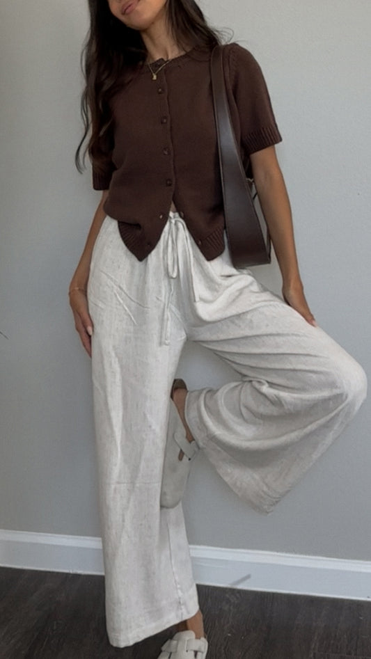 Aubrey Sweater Tee (Chocolate)