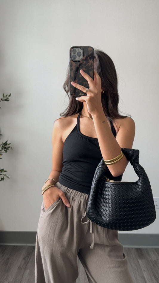 Marlee Halter Top (BLACK)