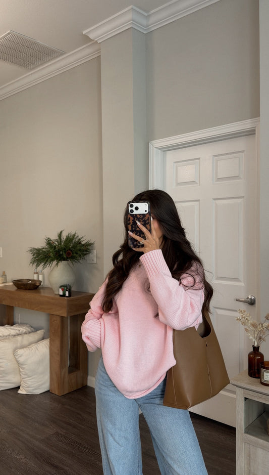 Carmen Sweater (Baby Pink)