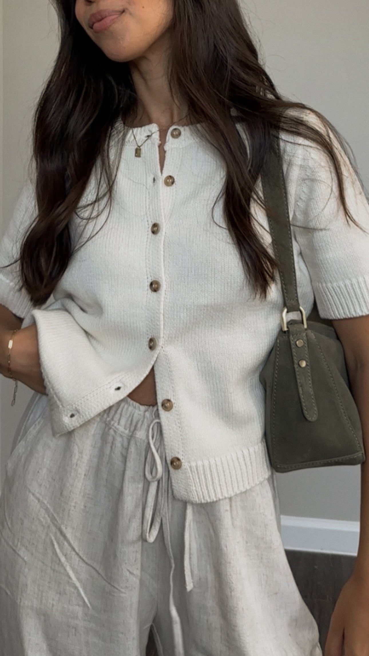 Aubrey Sweater Tee (Cream)