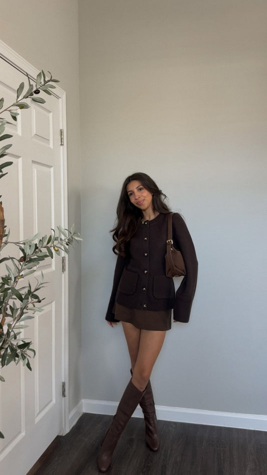 Molly Cardigan (Deep Brown)