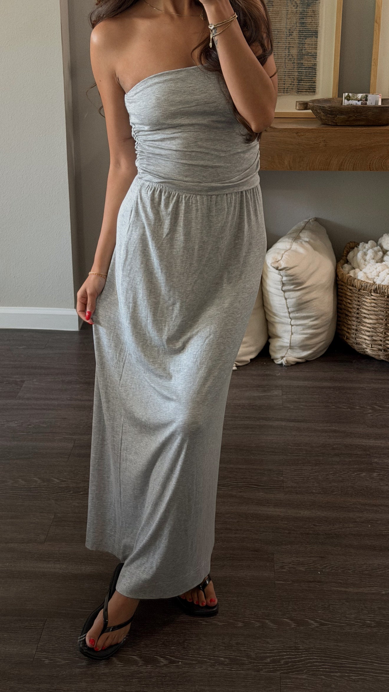 Annie Maxi Skirt (Grey)