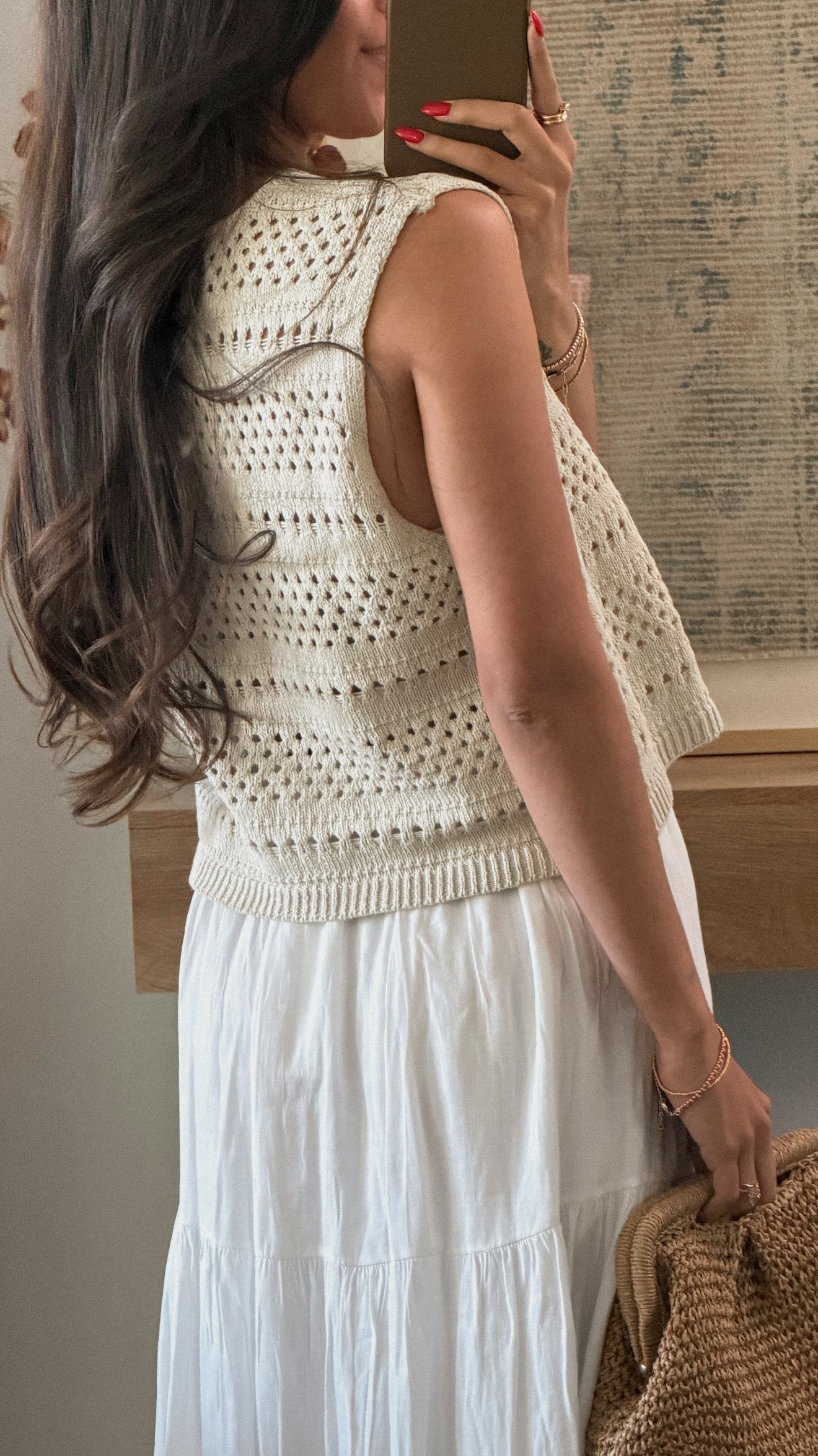 Kassi Crochet Vest (Biege)