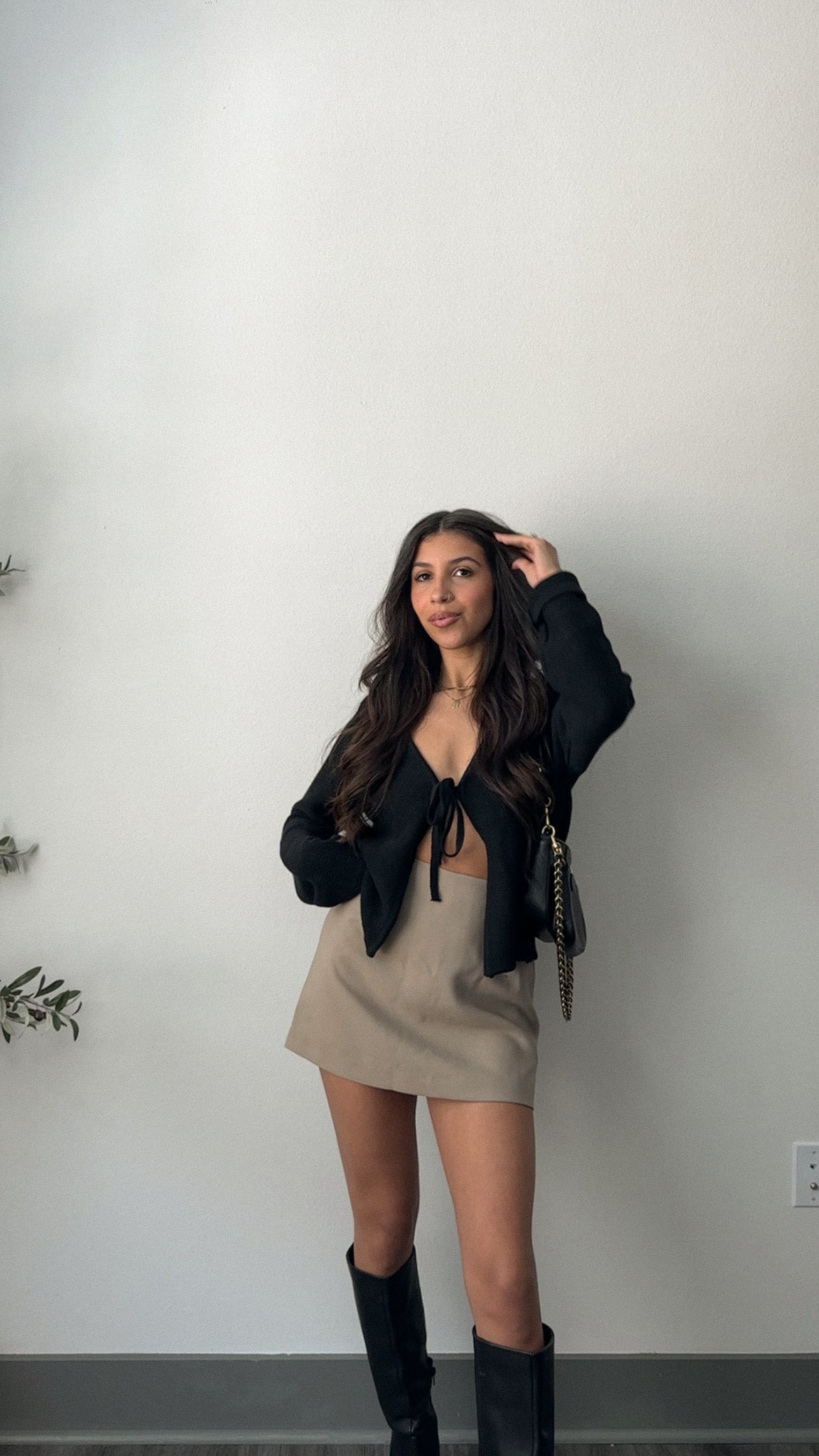 Jamie Tie Cardigan (Black)