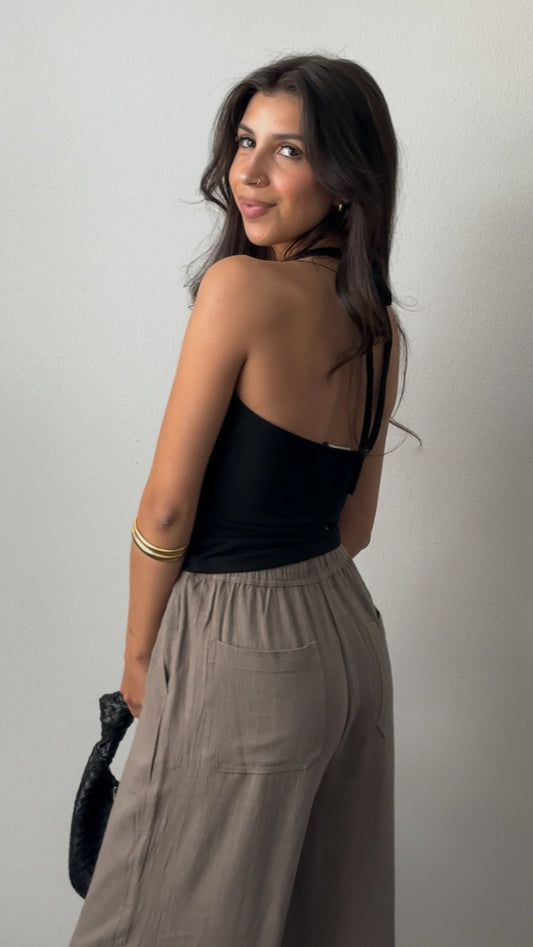 Marlee Halter Top (BLACK)