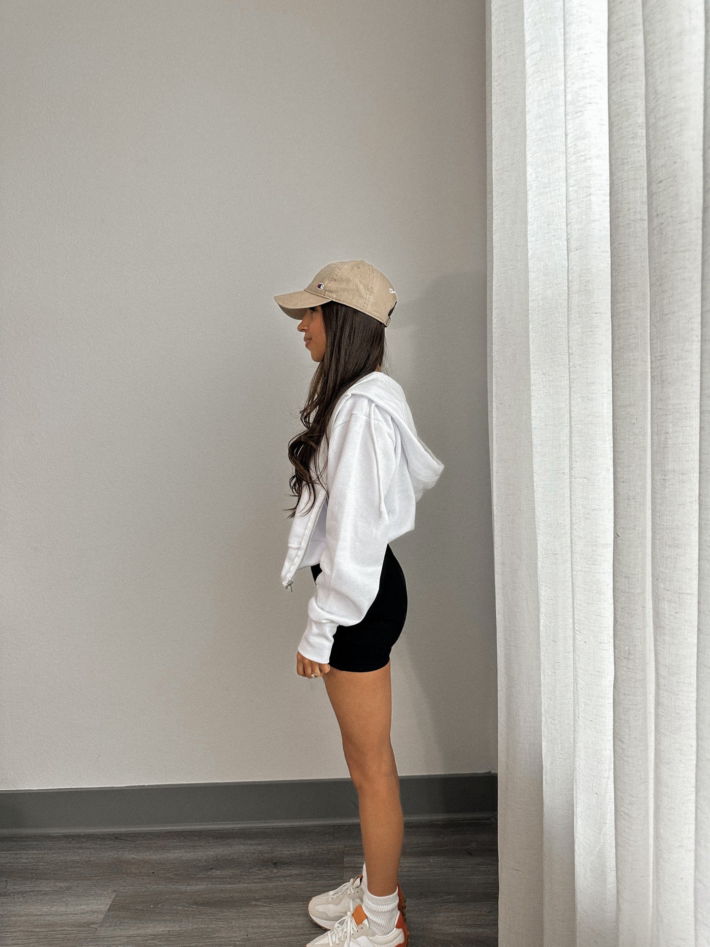 Meyer Zip Hoodie (White)-FINAL SALE