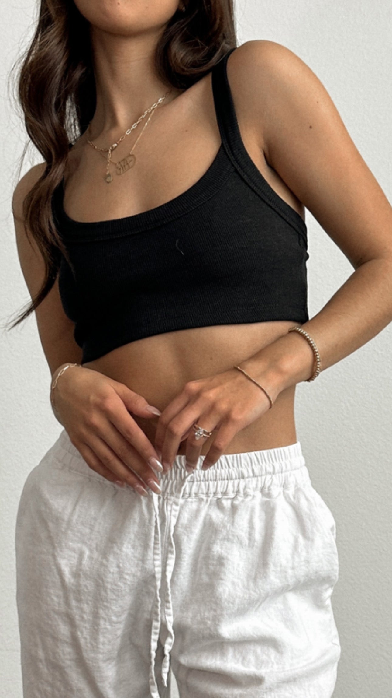 James Cropped Tank (Black)