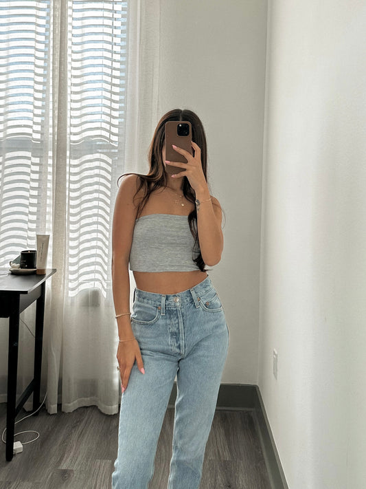 Tiff Bandeau (Grey)-FINAL SALE