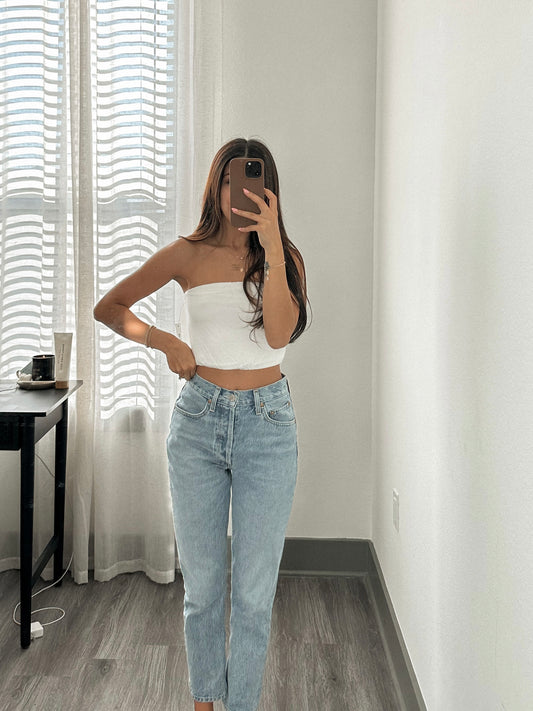 Tiff Bandeau (white)-FINAL SALE