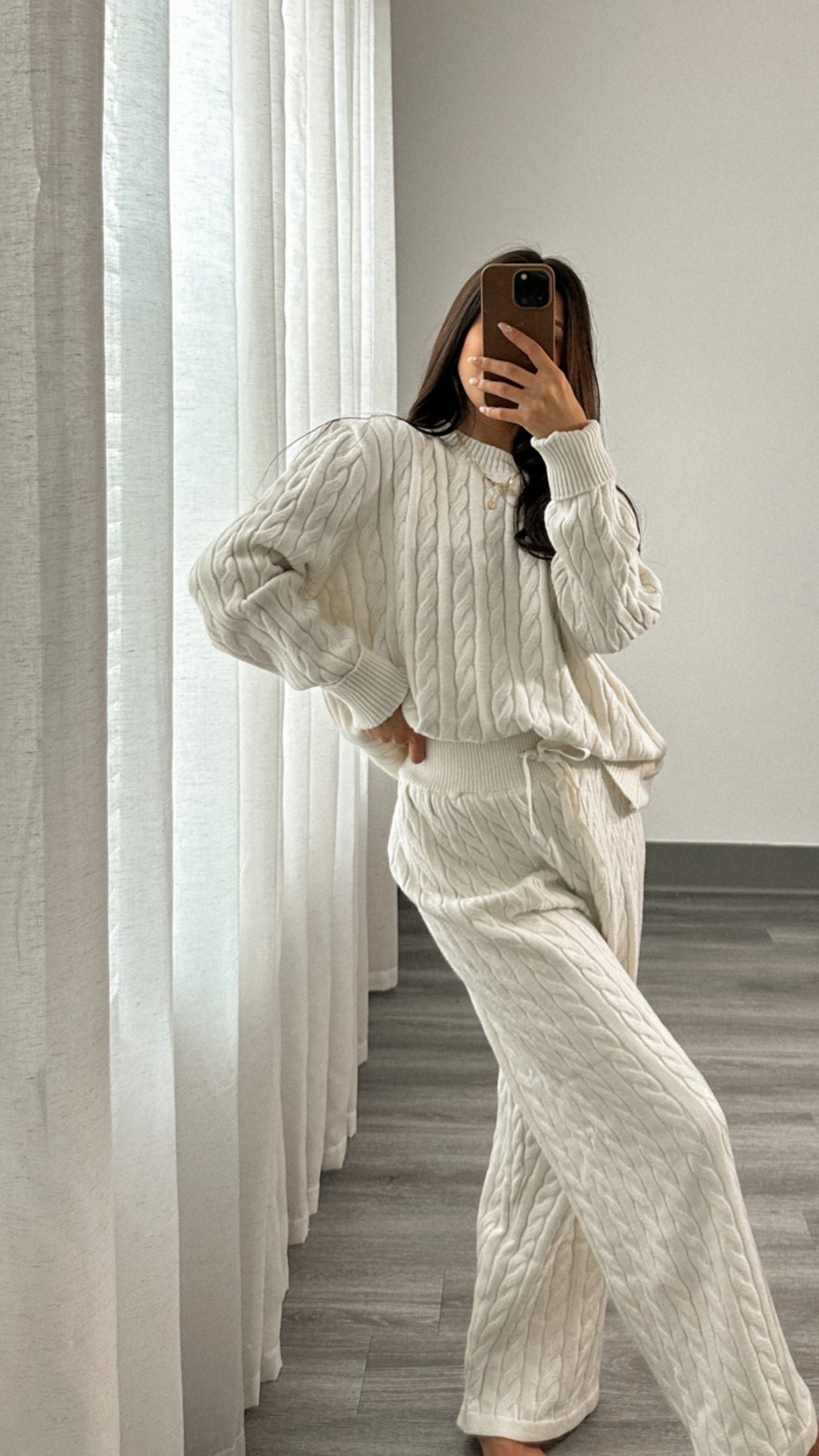 Oletta Cable Sweater Set