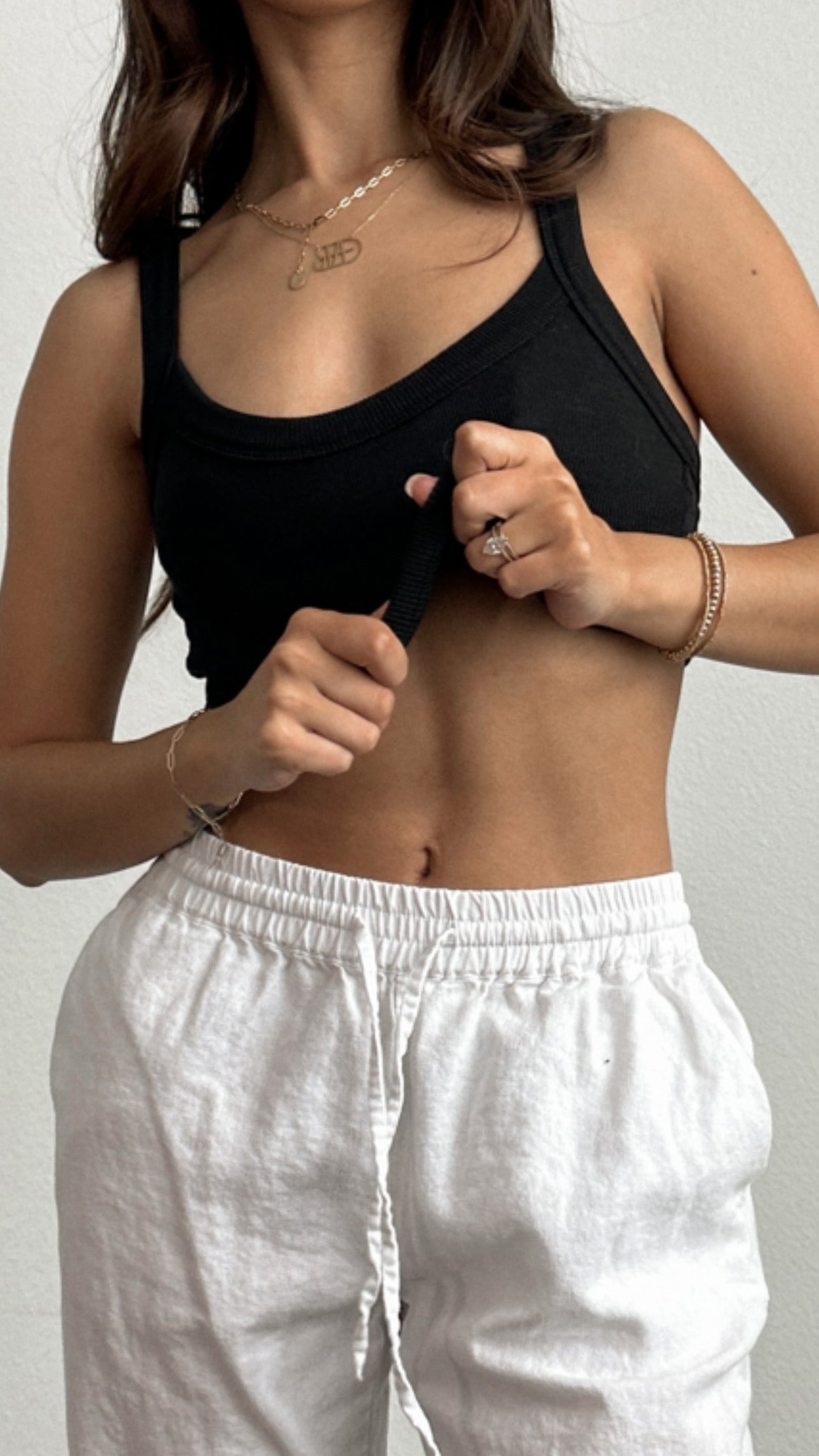James Cropped Tank (Black)