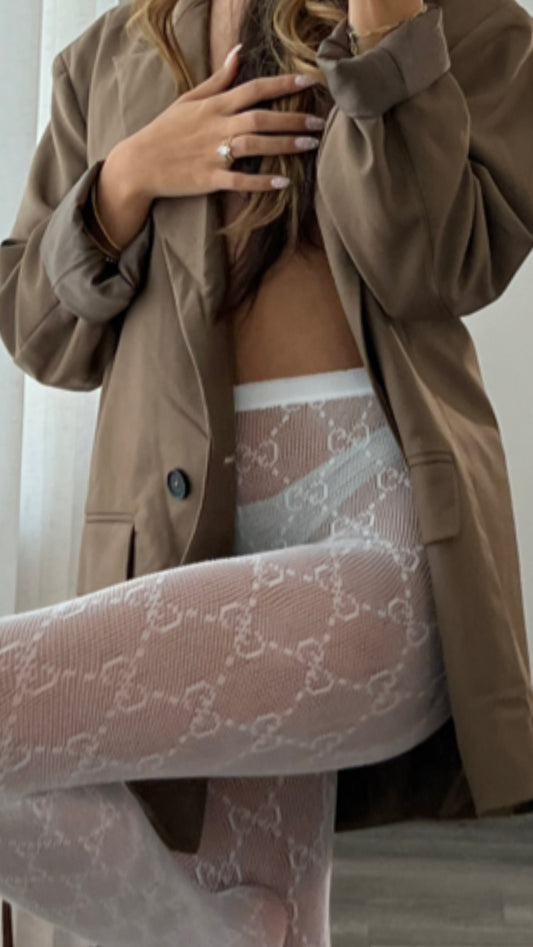 GG Tights (White)-FINAL SALE