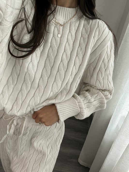 Oletta Cable Sweater Set