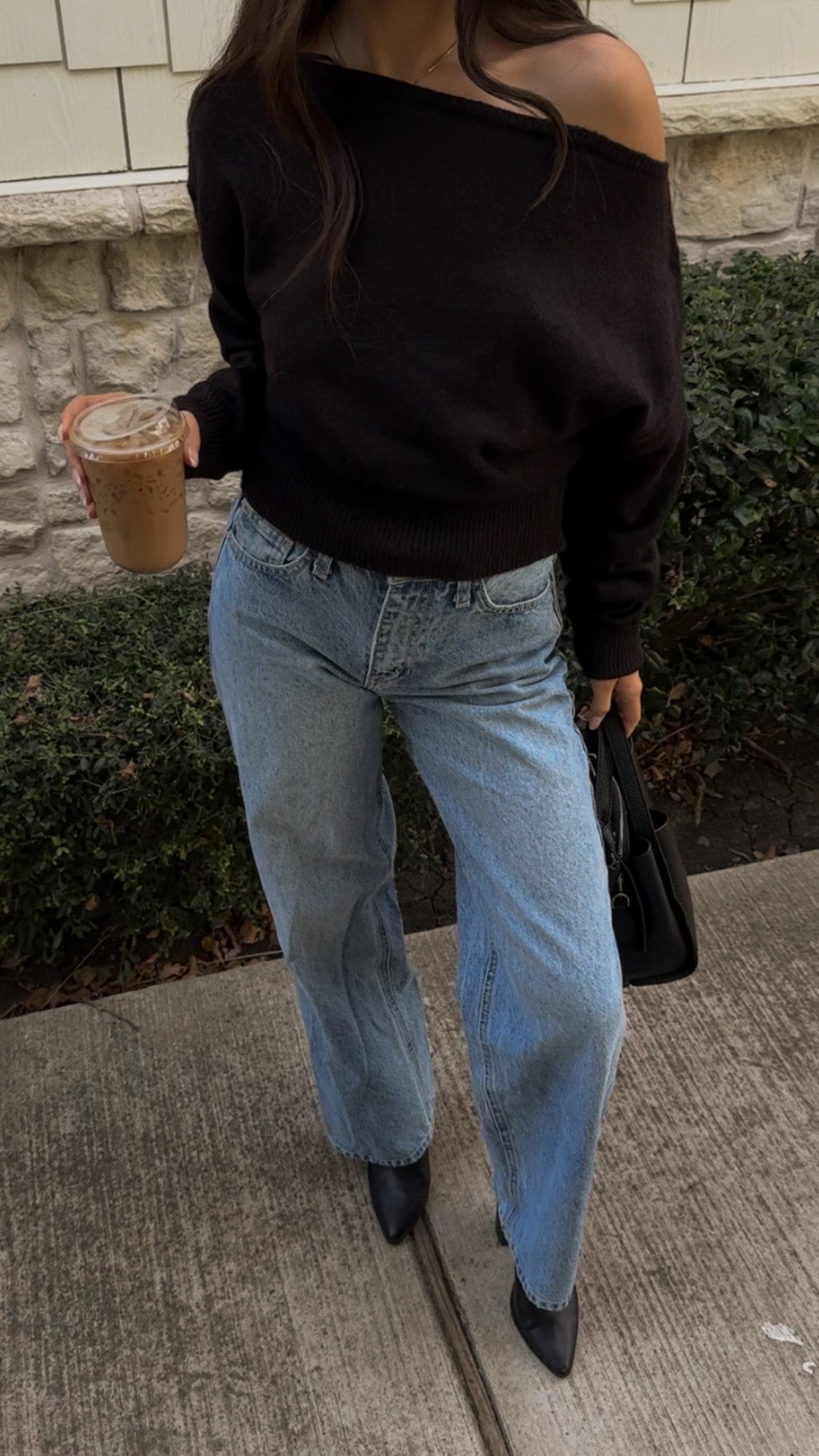 Hazel Off the shoulder top (DARK BROWN)