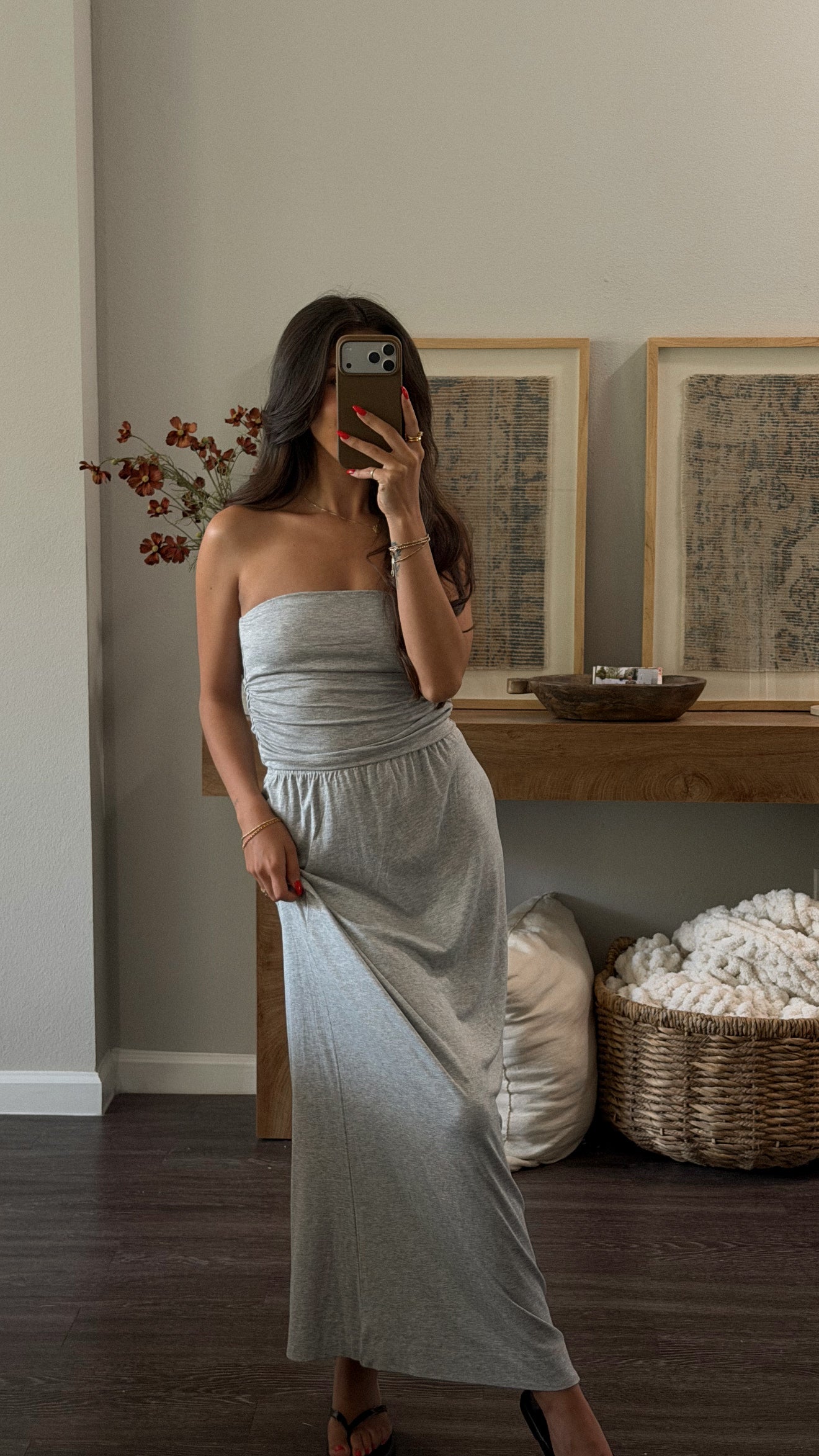 Annie Maxi Skirt (Grey)