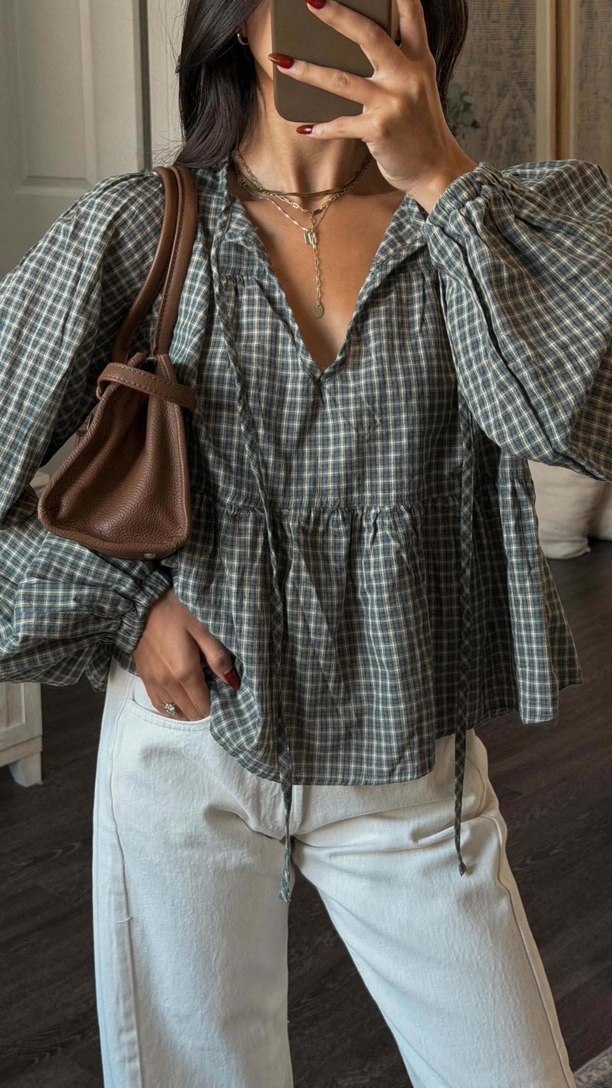 Sylvie Top (Olive and Teal)
