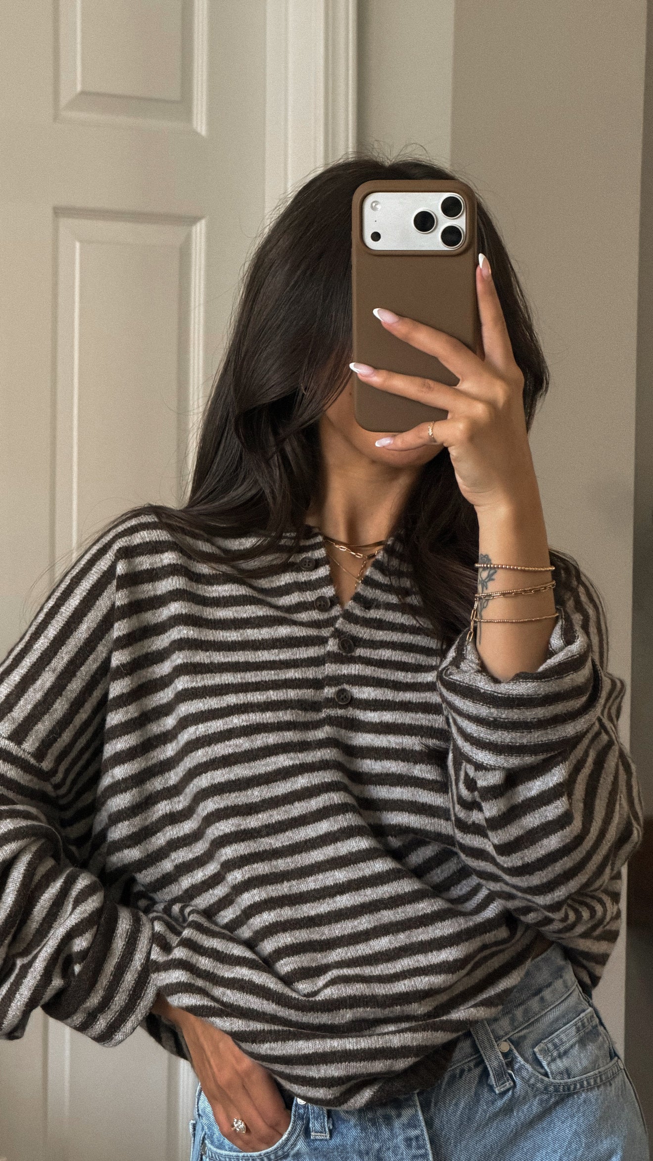 Collin Sweater (Brown Striped)