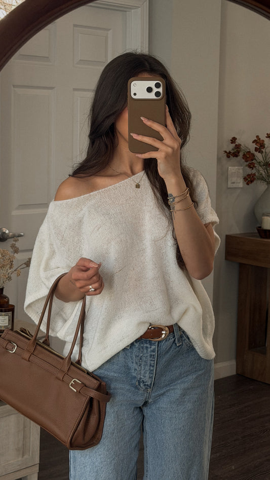 Brooks off the shoulder top