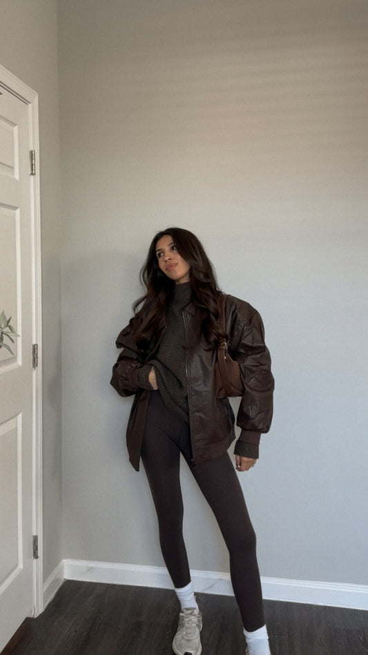 Leighton Leather Jacket (Brown)