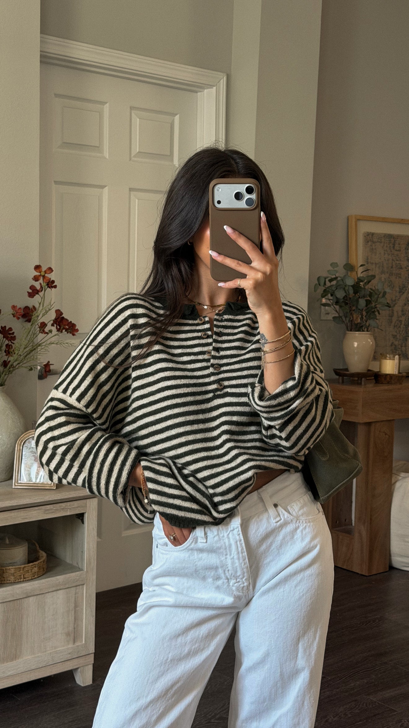 Collin Sweater (Olive Stripe)