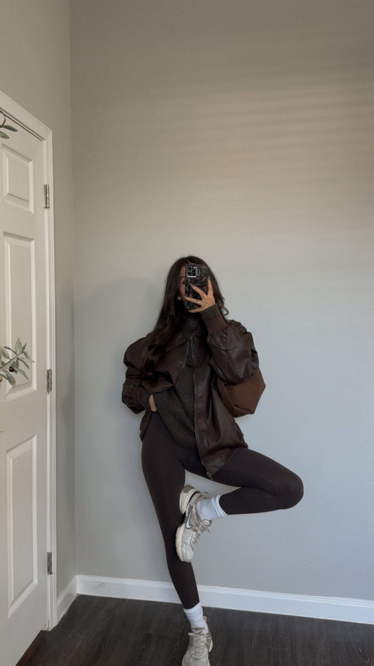 Leighton Leather Jacket (Brown)