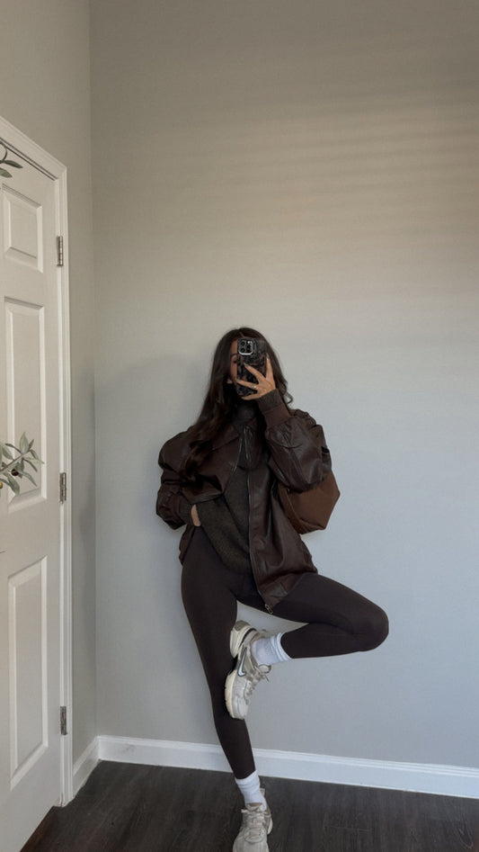 Leighton Leather Jacket (Brown)