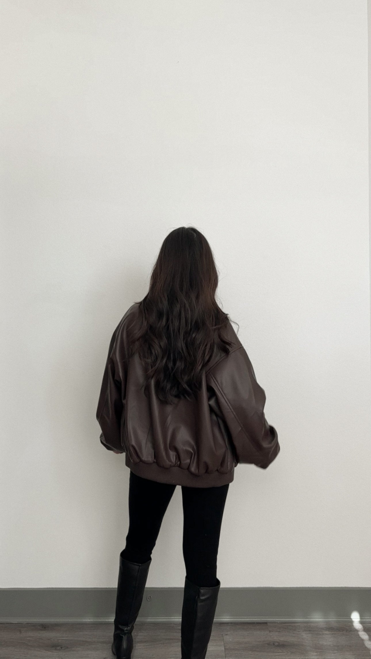 Fay Leather Bomber