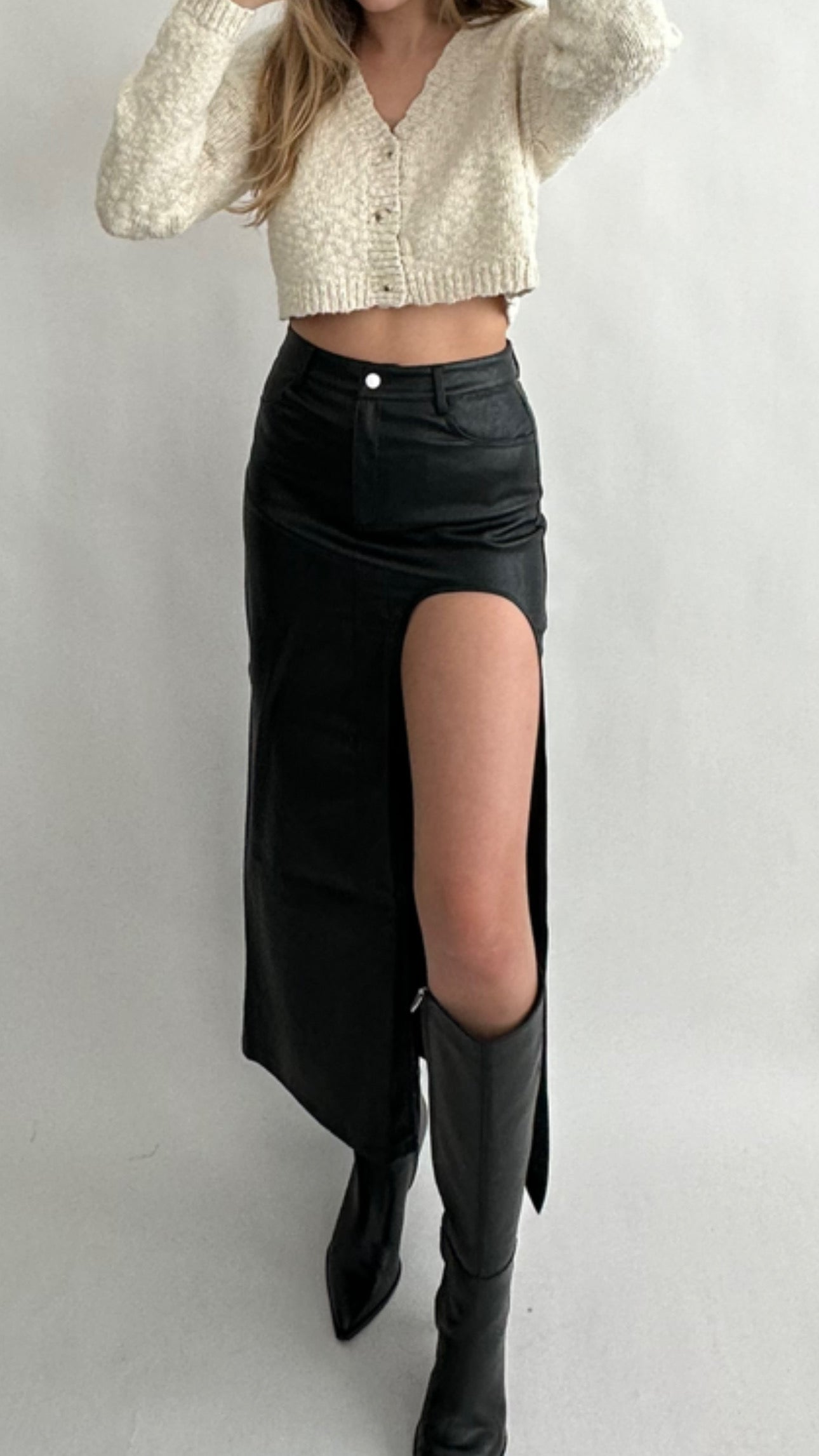 Abigail Leather Skirt - FINAL SALE