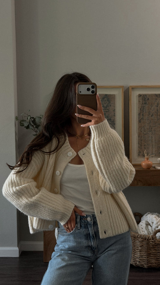 Gabrielle Cardigan (Cream)