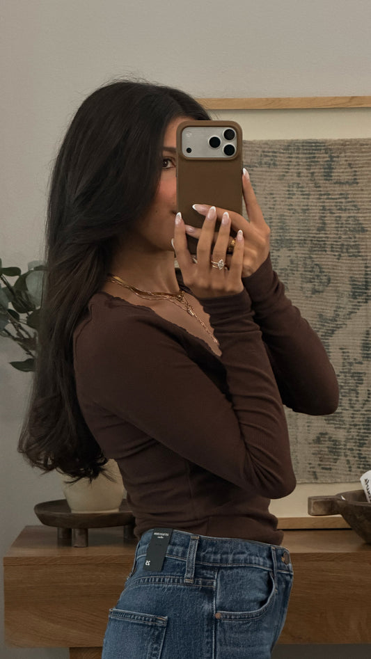 Drew Long Sleeve (Brown)