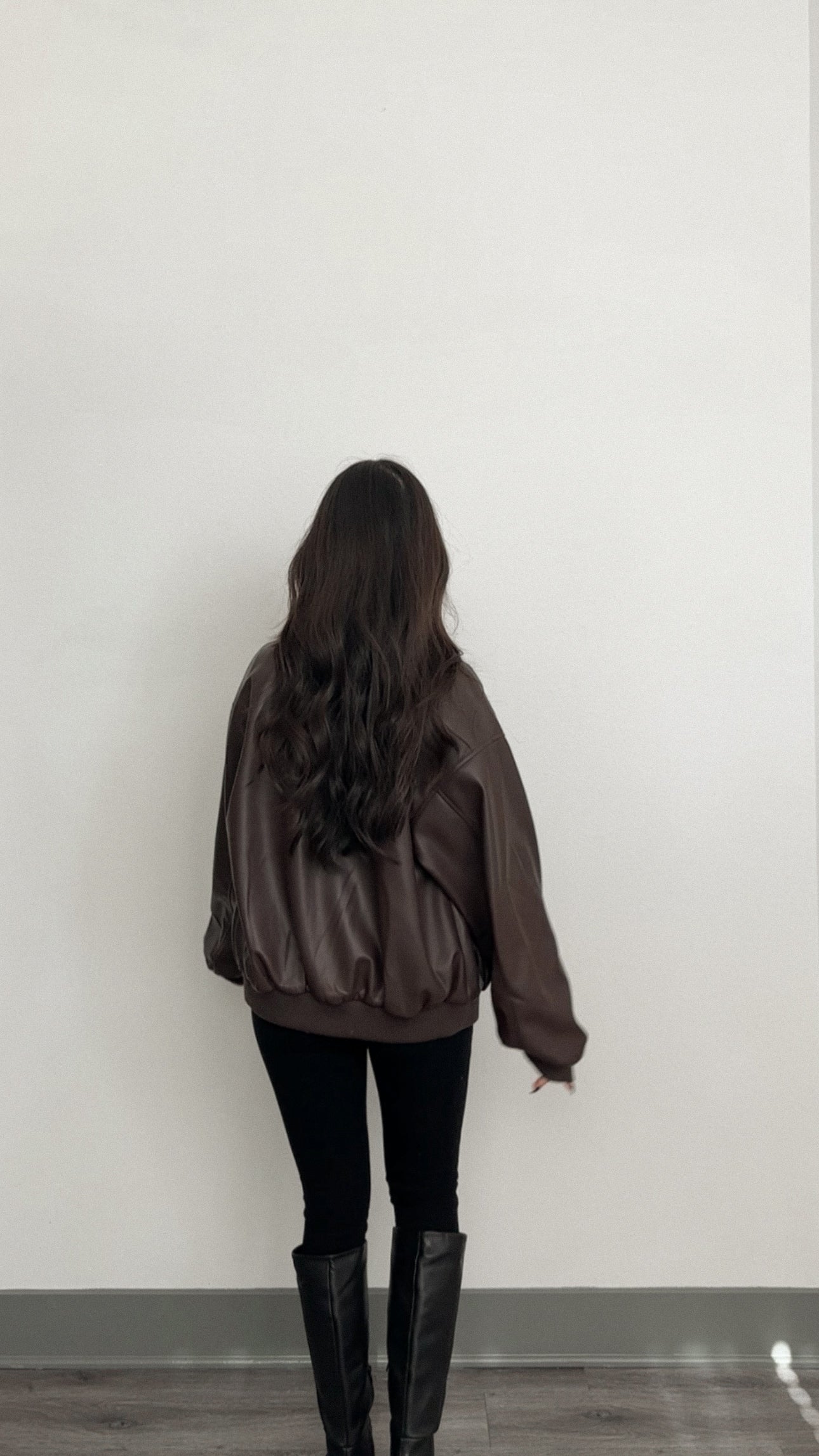 Fay Leather Bomber