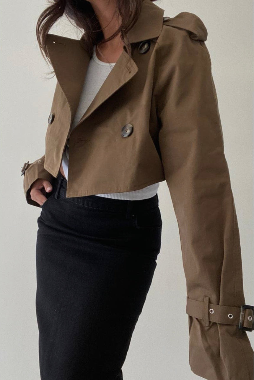 Amanda Marie Cropped Trench - FINAL SALE