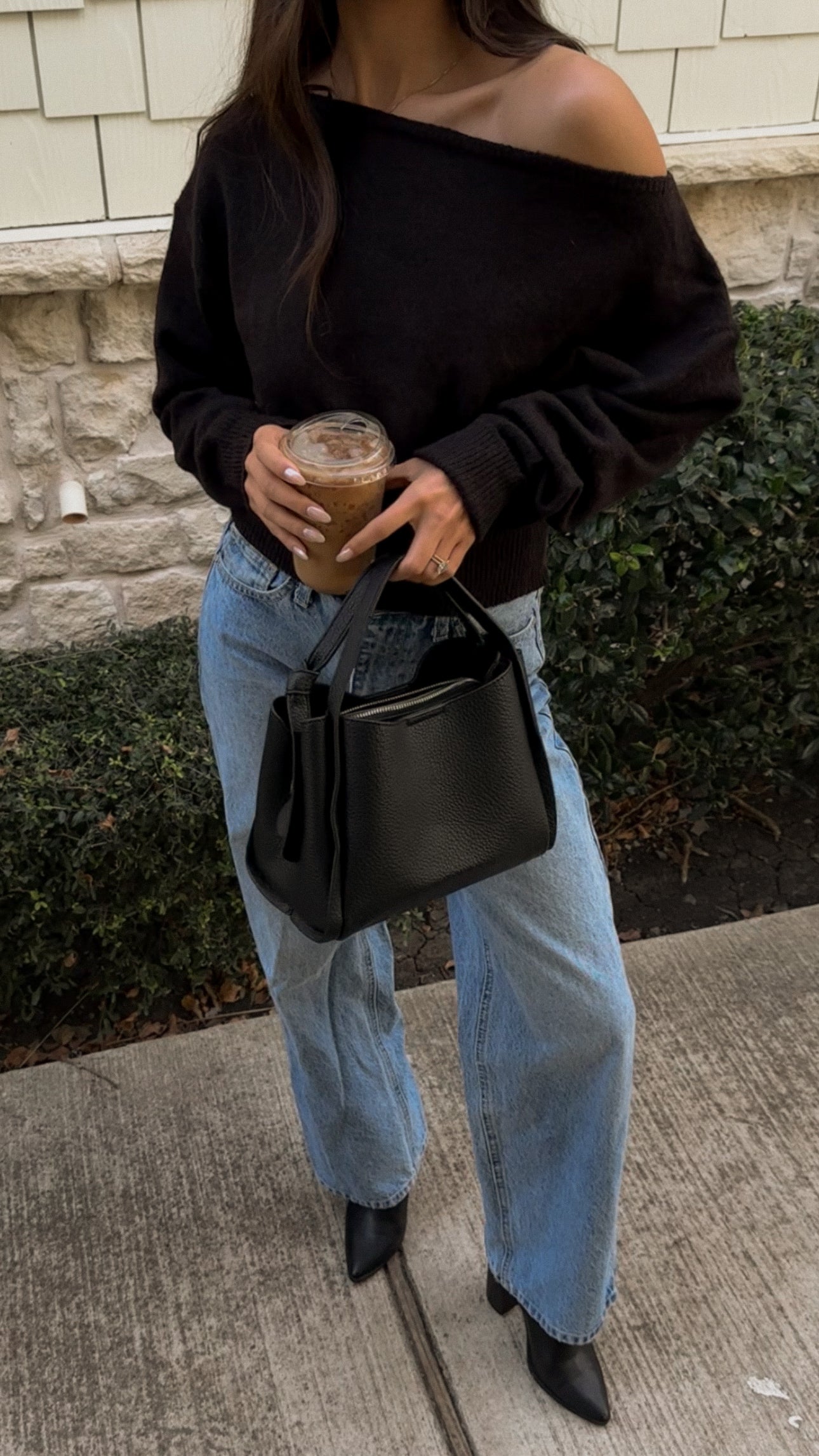 Hazel Off the shoulder top (DARK BROWN)