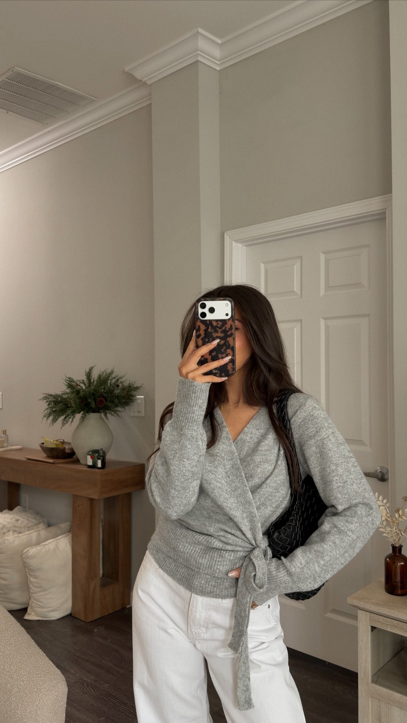 Sundae Wrap Cardigan (Grey)