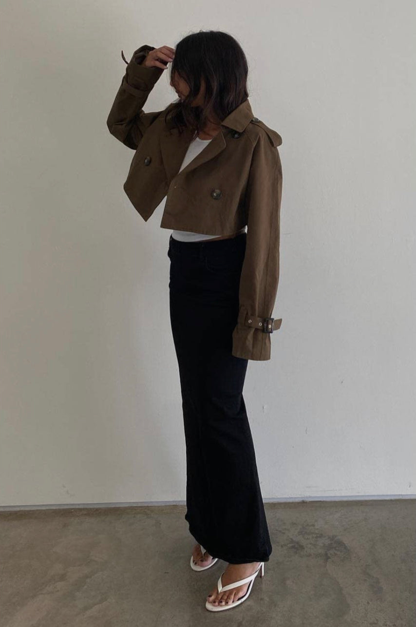 Amanda Marie Cropped Trench - FINAL SALE