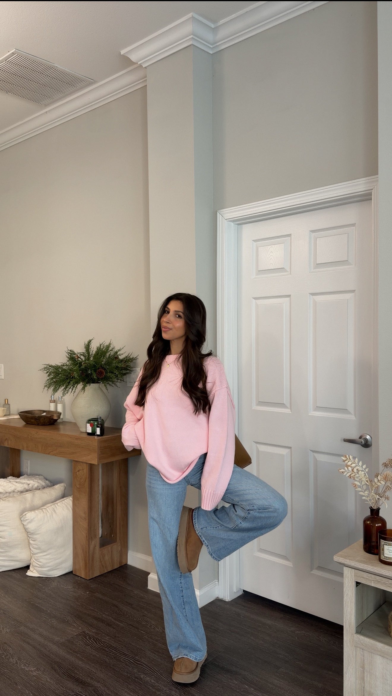 Carmen Sweater (Baby Pink)