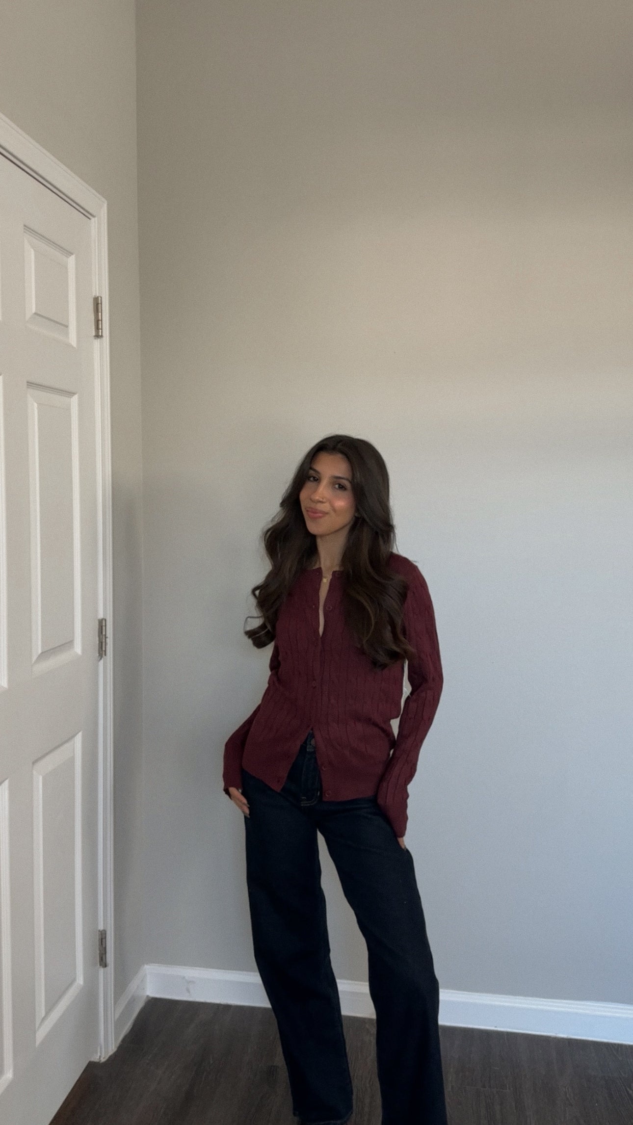 Nora Cardigan (Burgundy)