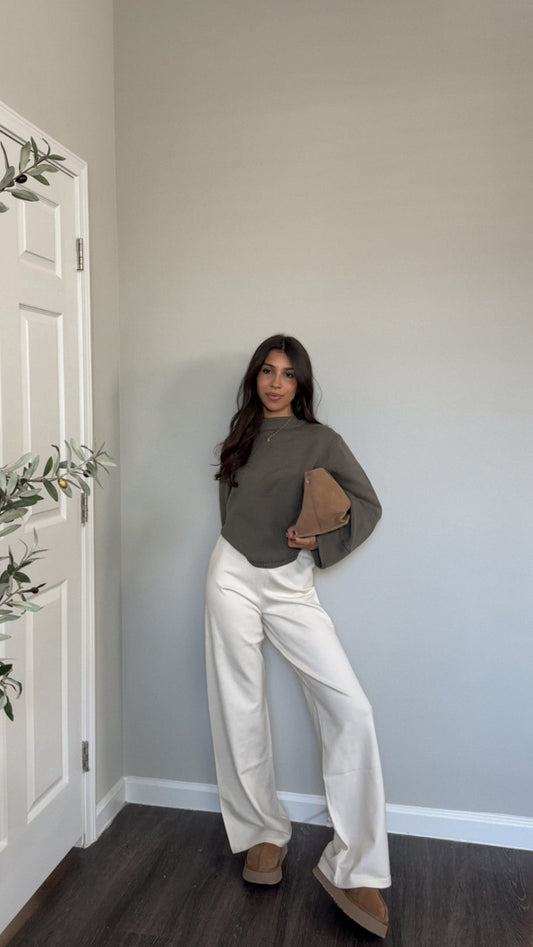 Hudson Knit Pants (Cream)