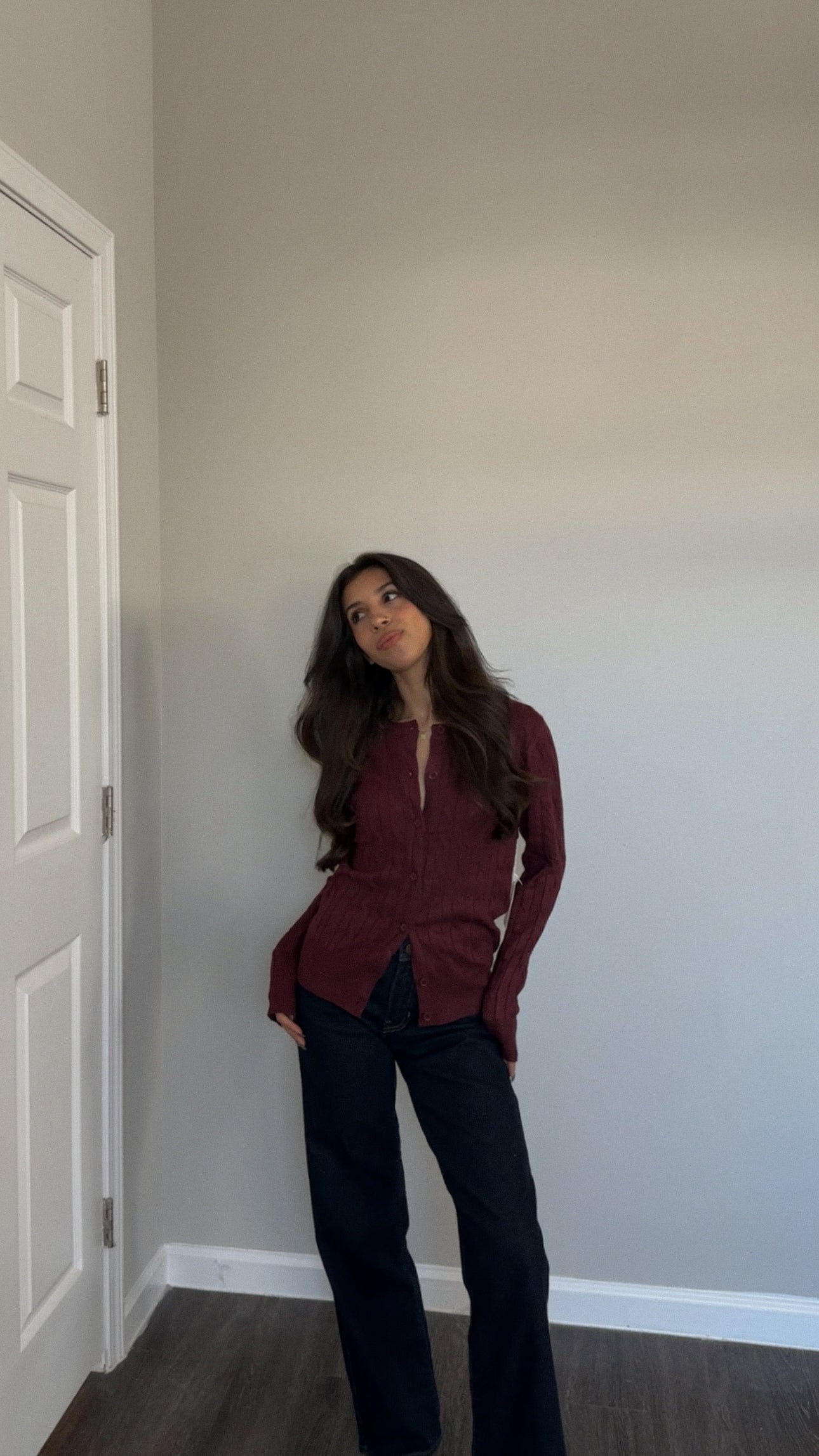 Nora Cardigan (Burgundy)