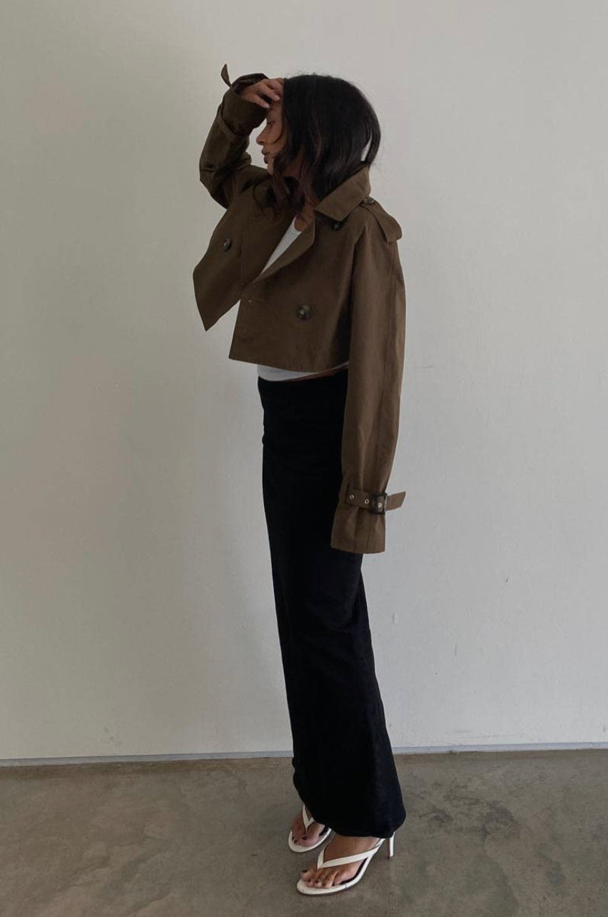 Amanda Marie Cropped Trench - FINAL SALE