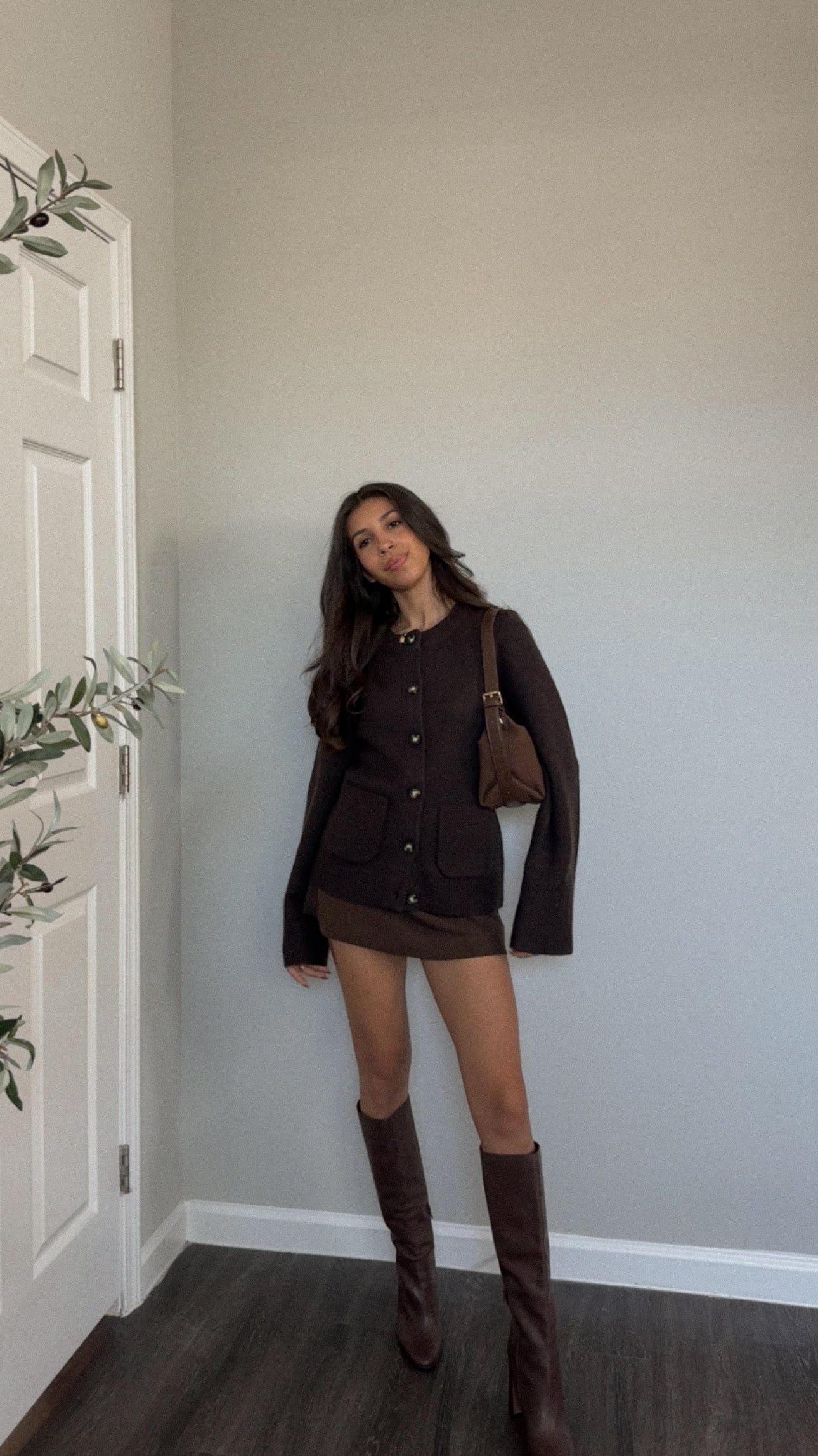 Molly Cardigan (Deep Brown)
