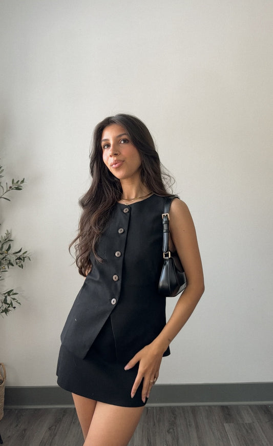 Gabby Linen Vest