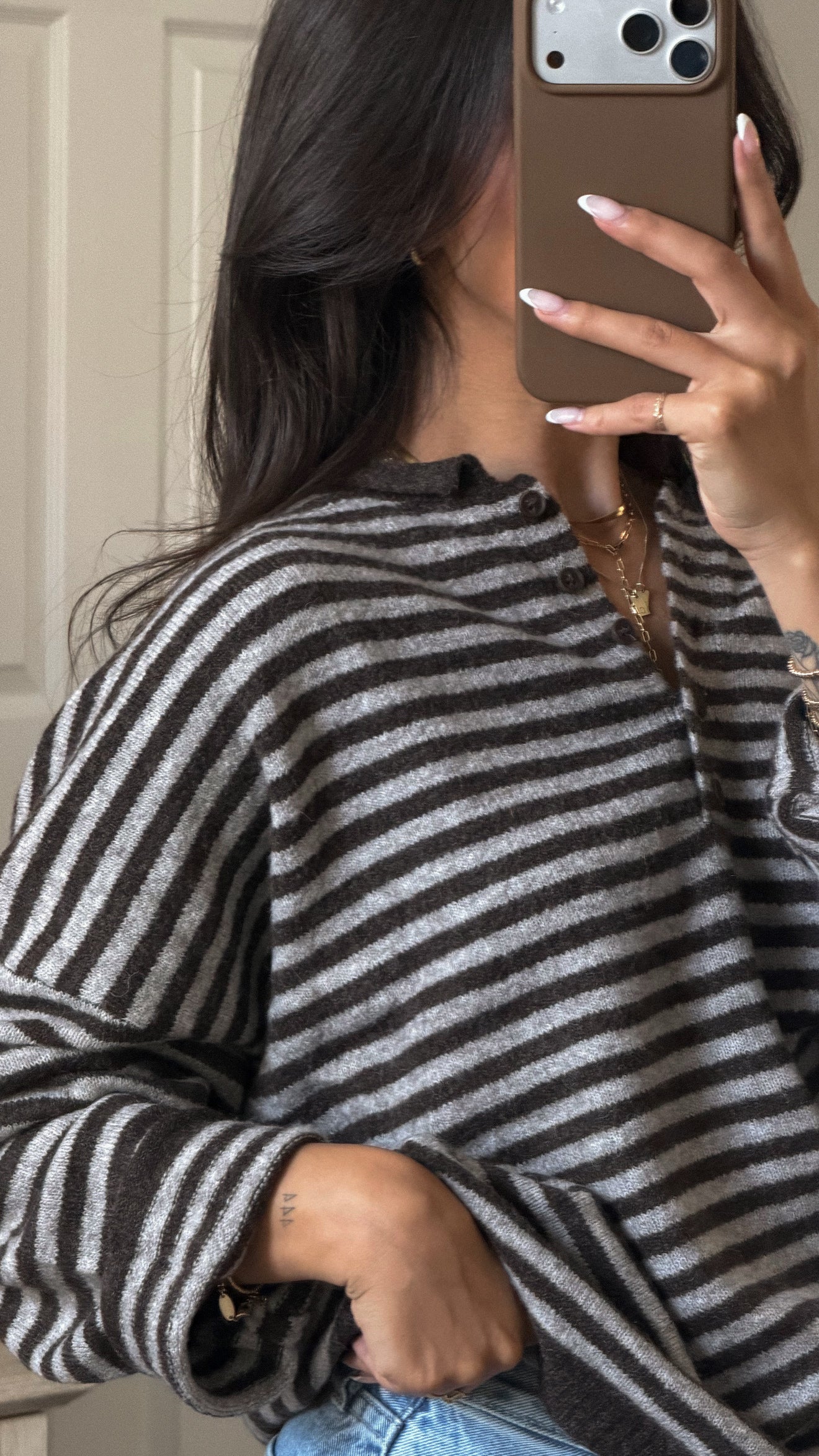 Collin Sweater (Brown Striped)