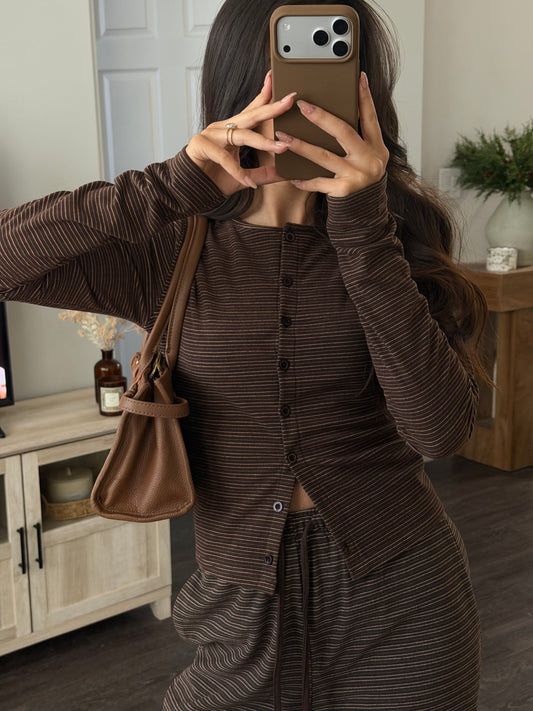 Brielle Cardigan (Brown)