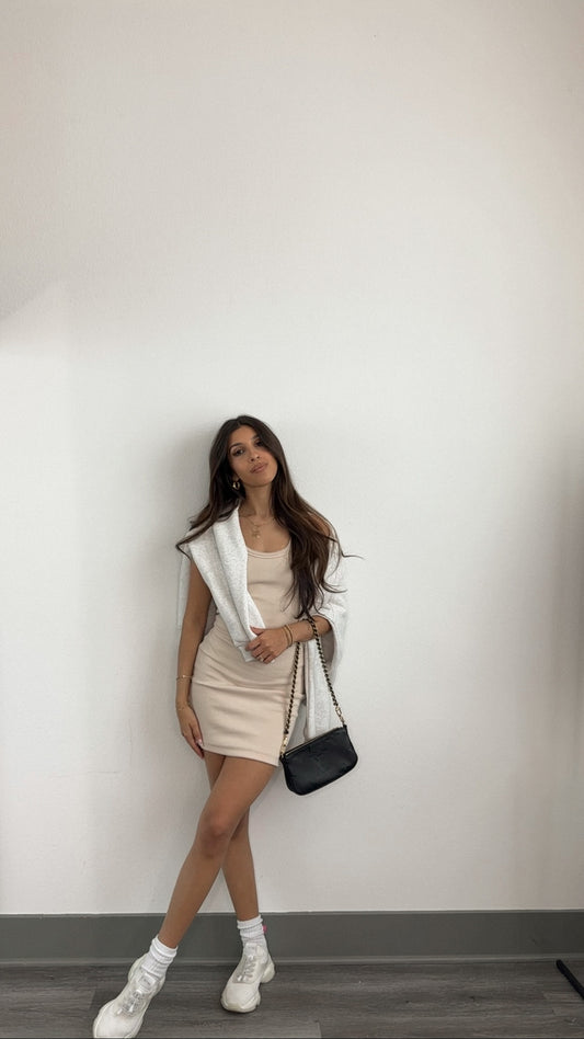 Molly Dress (beige)-FINAL SALE