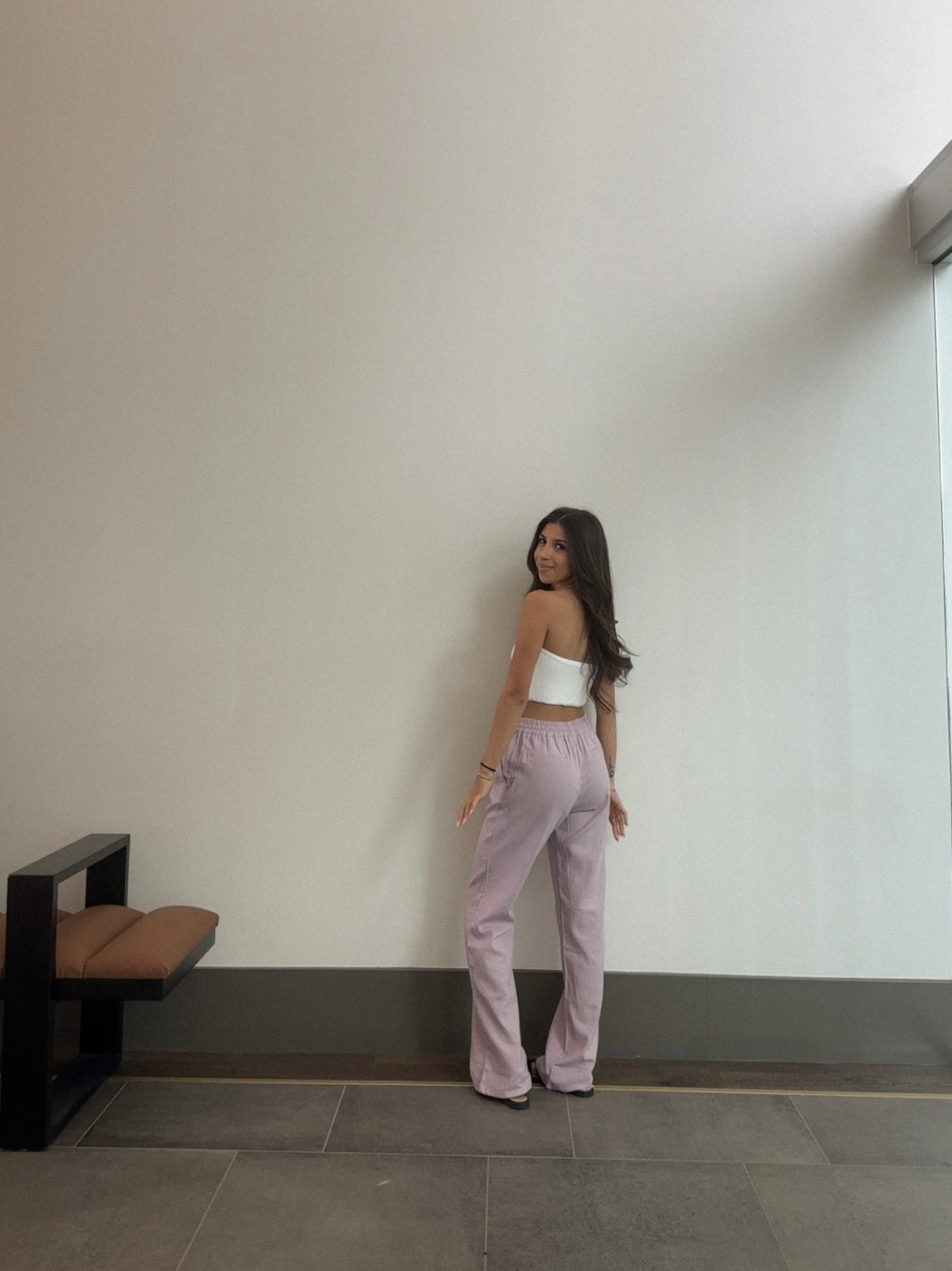 Mina Linen Pants (Lavender)-FINAL SALE